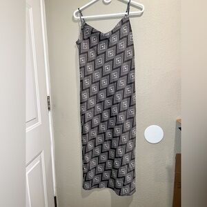 Banana Republic Geo Dot Satin Strappy Midi Dress Size Small